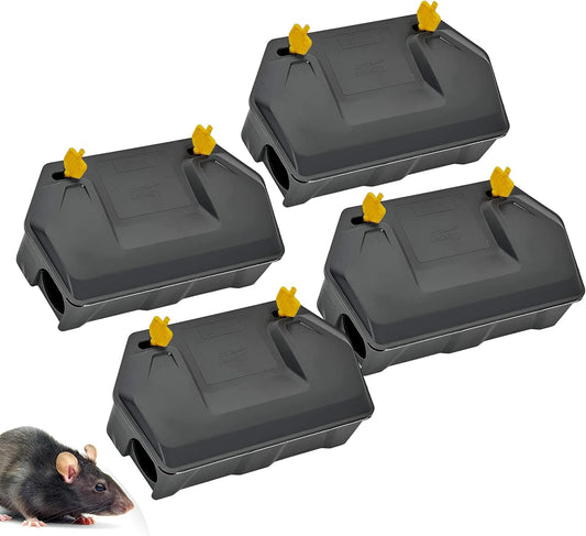 Rat Bait Station Black - 4 Pack