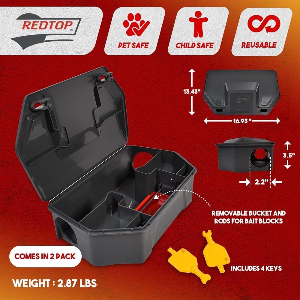 Rat Trap, Rat Bait Station - 1 Pack